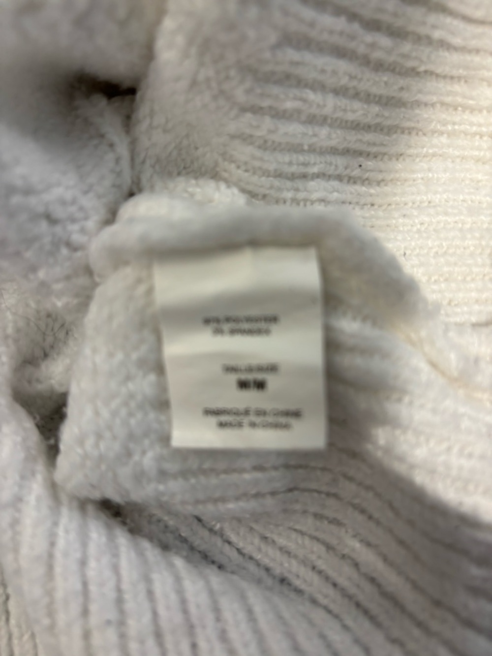Suzy Shier Winter White Cable Cowl-Neck Sweater - Picture 4 of 5